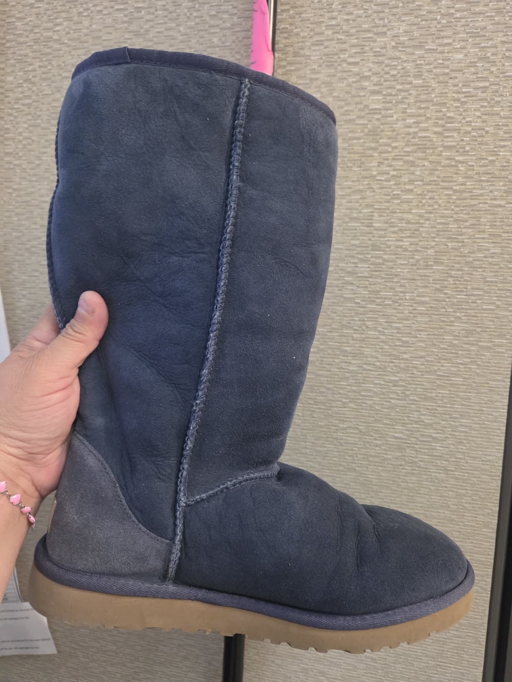 UGG Navy Tall Shearling Boot